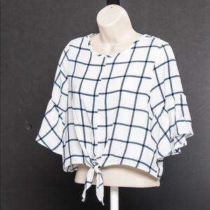 how.very.loved Blue and White Plaid Blouse